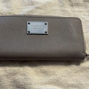 Michael Kors Charcoal Zip-Around Wallet